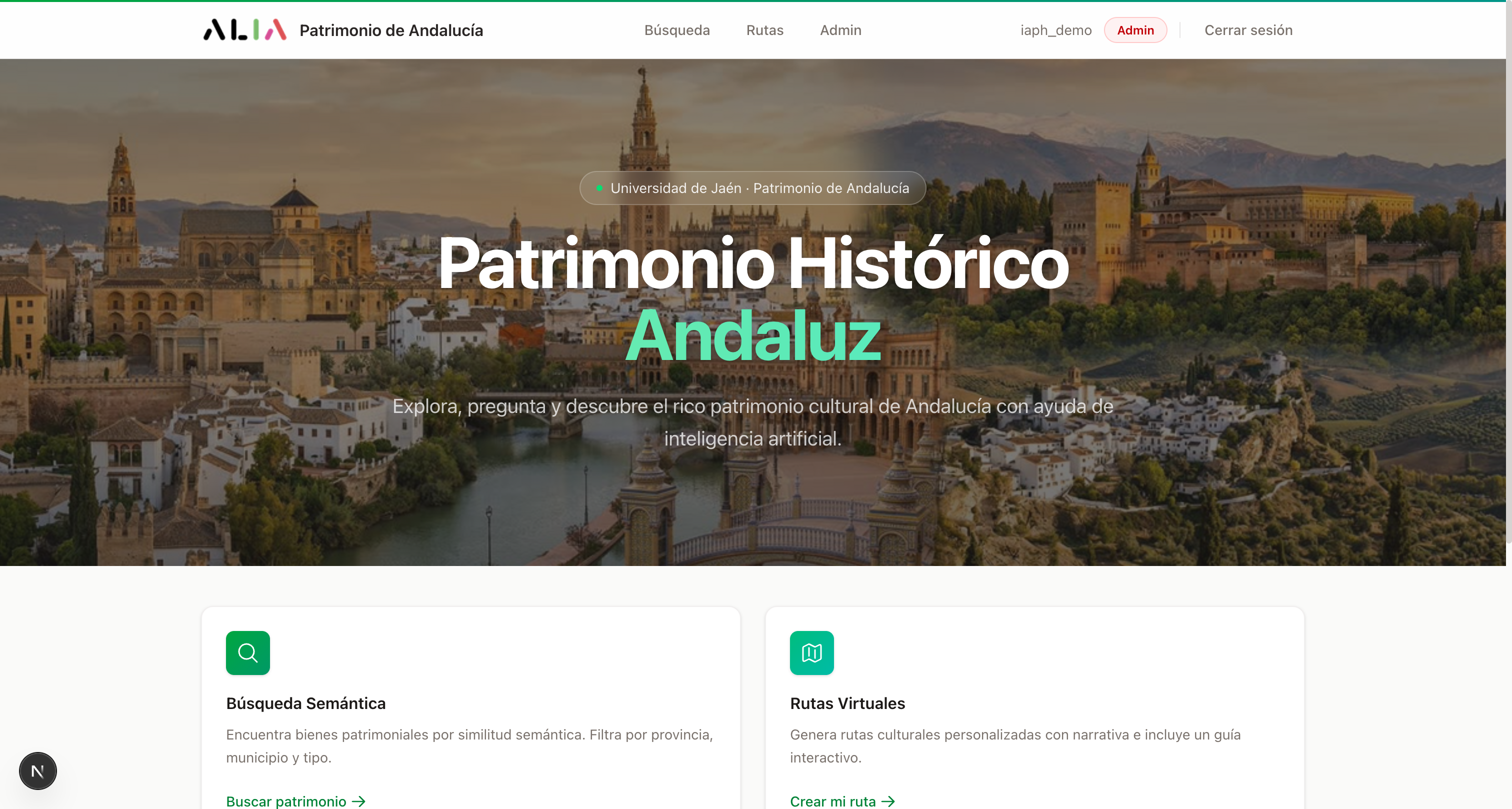 ALIA Patrimonio de Andalucía – AI-powered heritage exploration